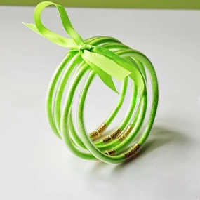 Wholesale 5-layer Silicone Gold Powder Women's Bow Bracelet