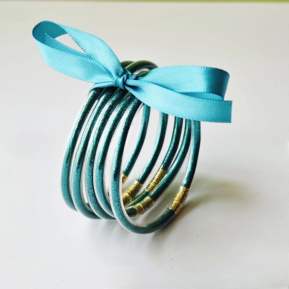 Wholesale 5-layer Silicone Gold Powder Women's Bow Bracelet