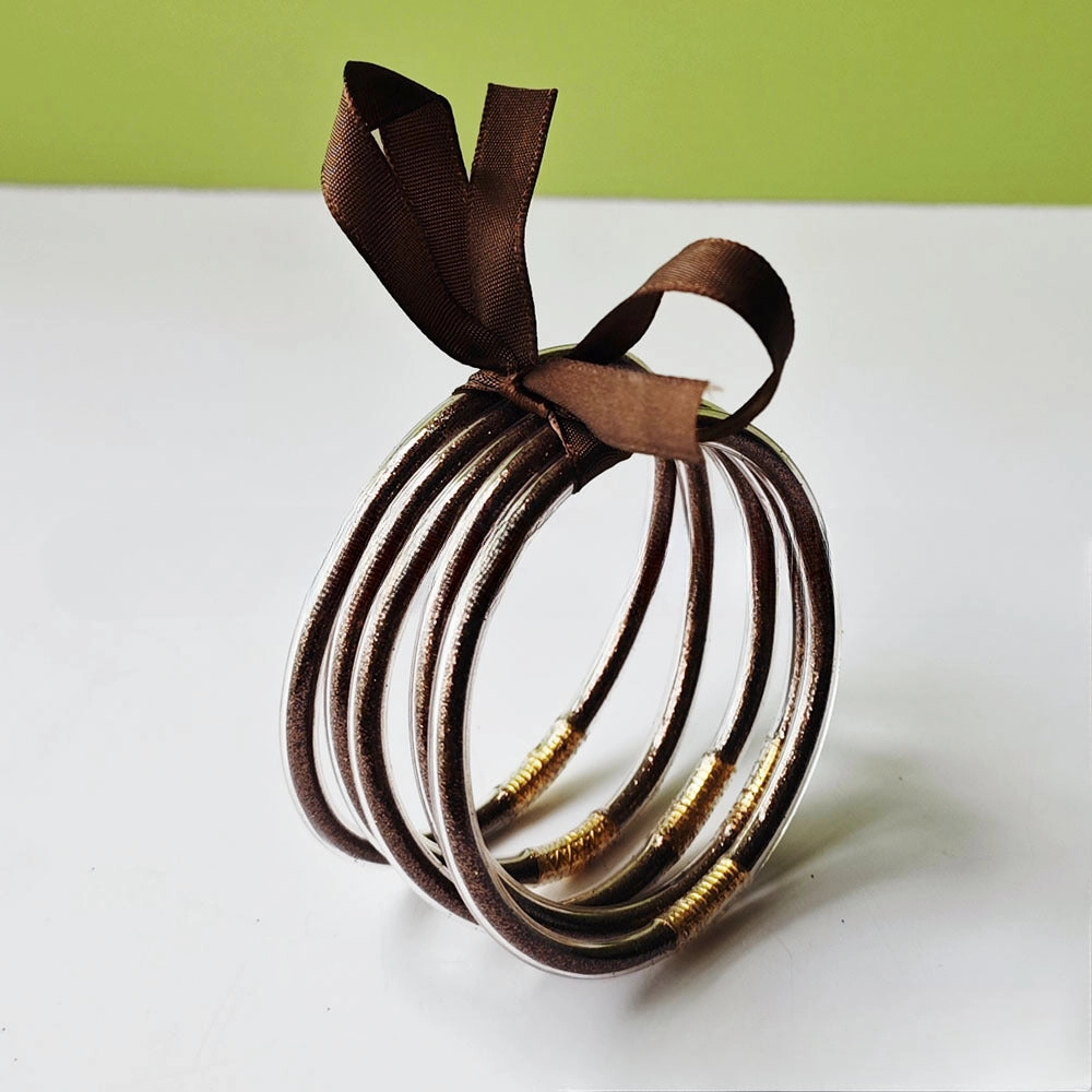 Wholesale 5-layer Silicone Gold Powder Women's Bow Bracelet