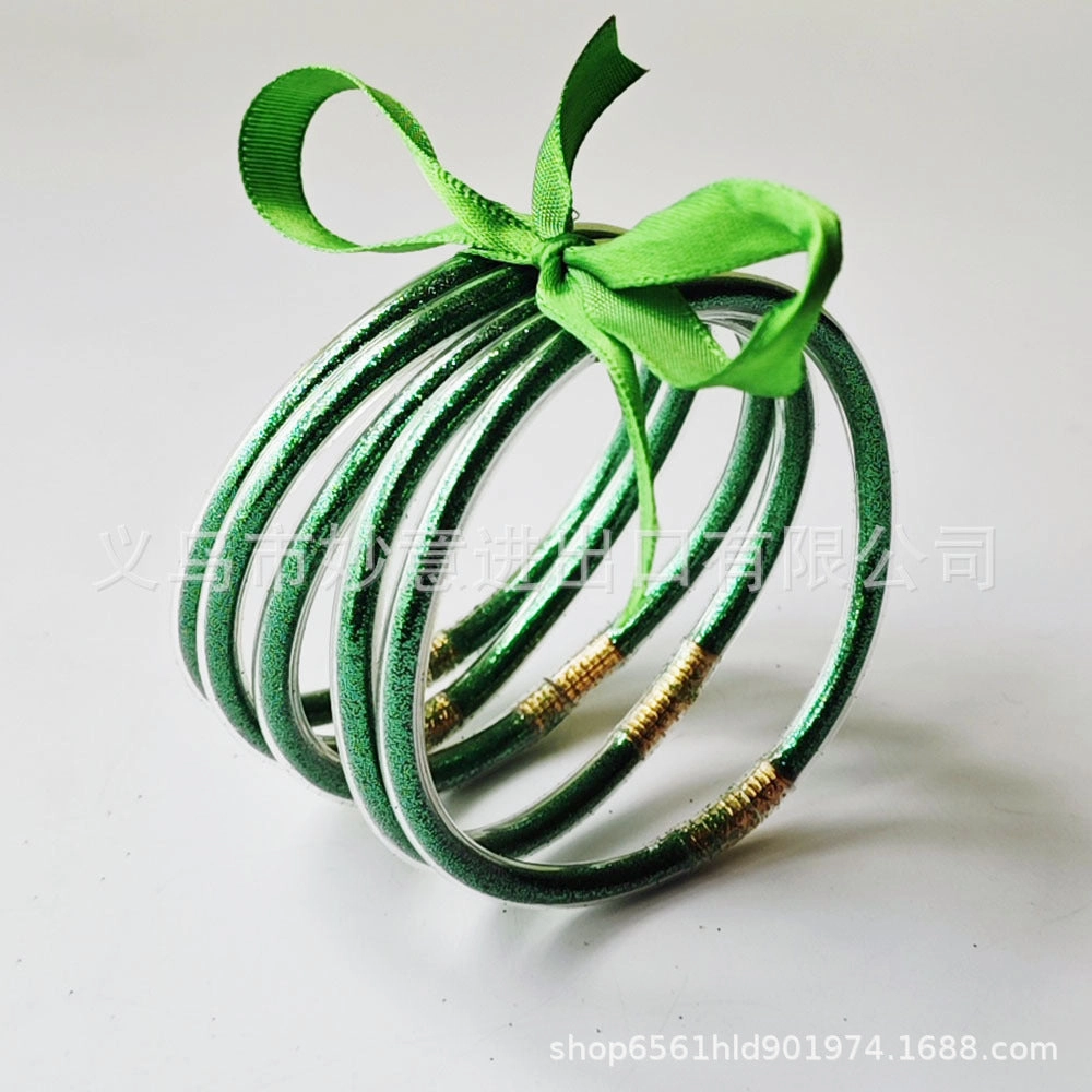 Wholesale 5-layer Silicone Gold Powder Women's Bow Bracelet