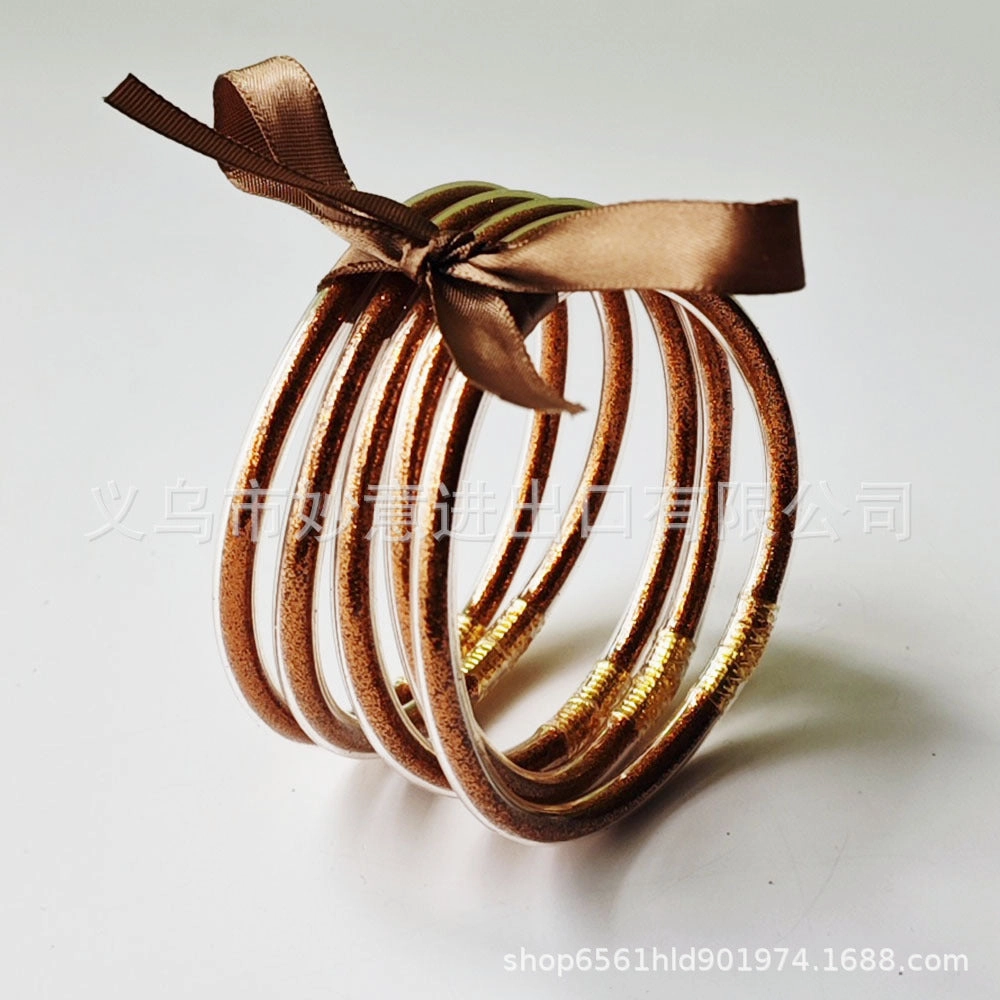 Wholesale 5 Layers Silicone Gold Powder Bracelet