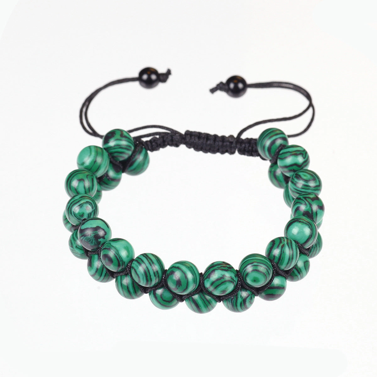 Wholesale 5PCS Natural Stone Double Layer Bracelet Tiger Eye Turquoise Woven Beaded Bracelets