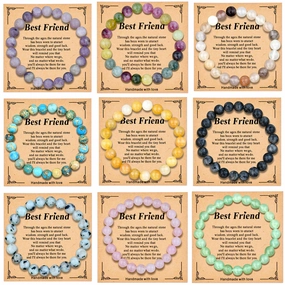 Wholesale  8mm colorful crystal beaded bracelet