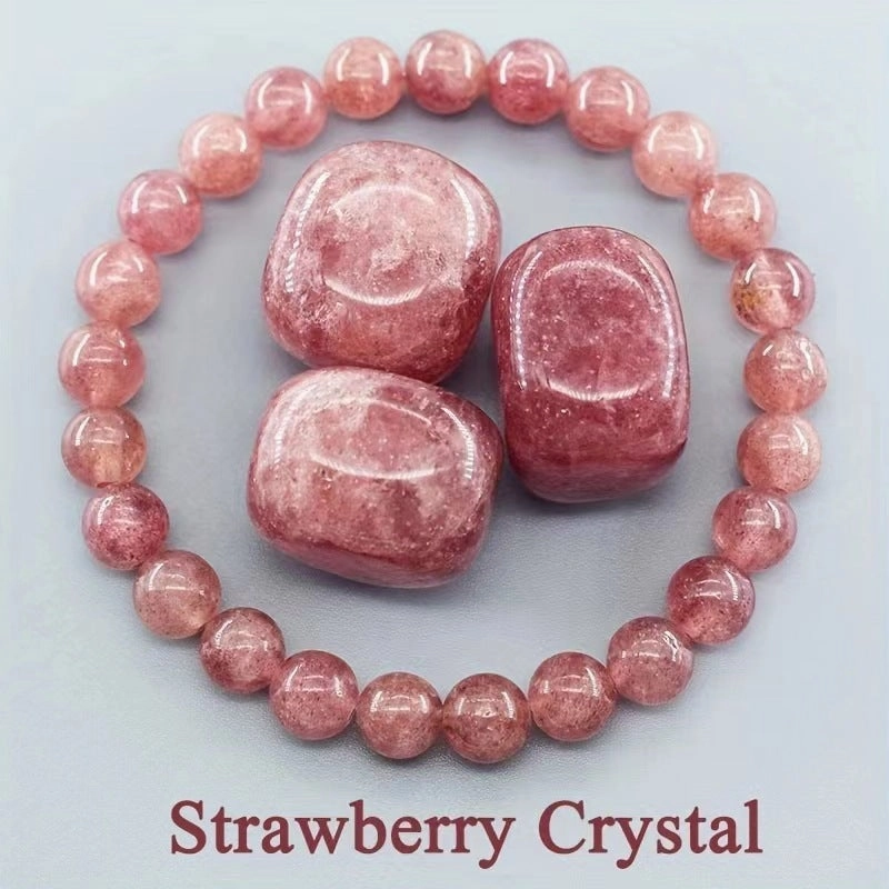 Wholesale 8mm rose natural stone tiger eye crystal elastic bead bracelet