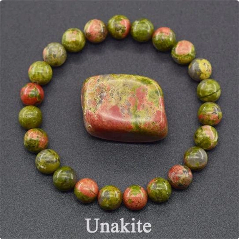 Wholesale 8mm rose natural stone tiger eye crystal elastic bead bracelet