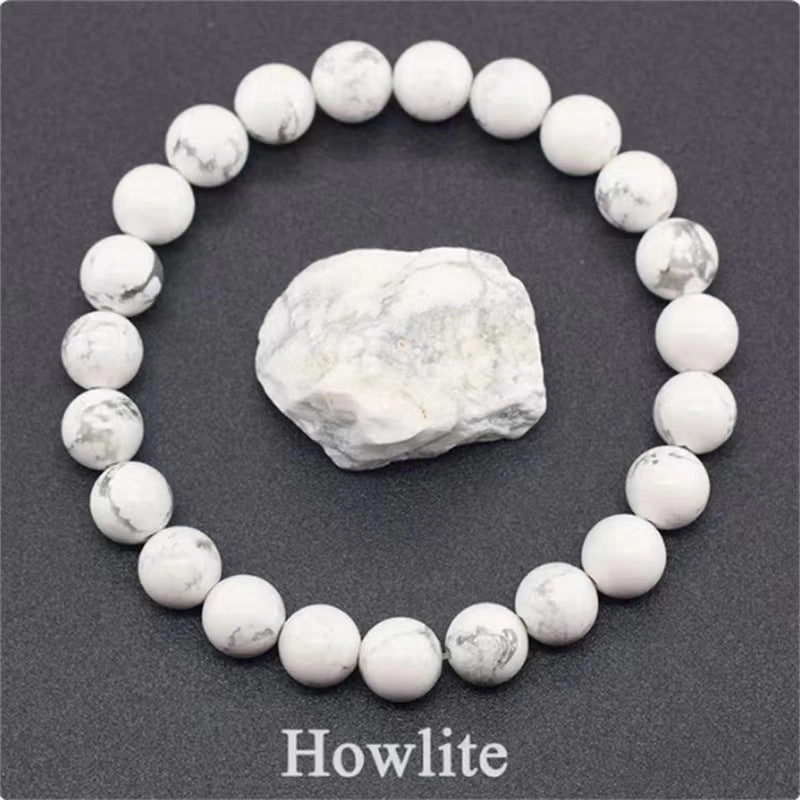 Wholesale 8mm rose natural stone tiger eye crystal elastic bead bracelet