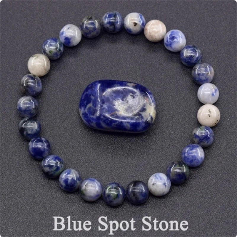 Wholesale 8mm rose natural stone tiger eye crystal elastic bead bracelet