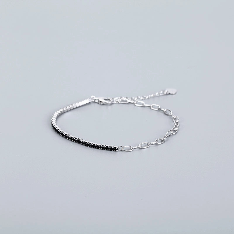 Wholesale 925 Pure Silver Haoshi Spliced Chain Bracelet