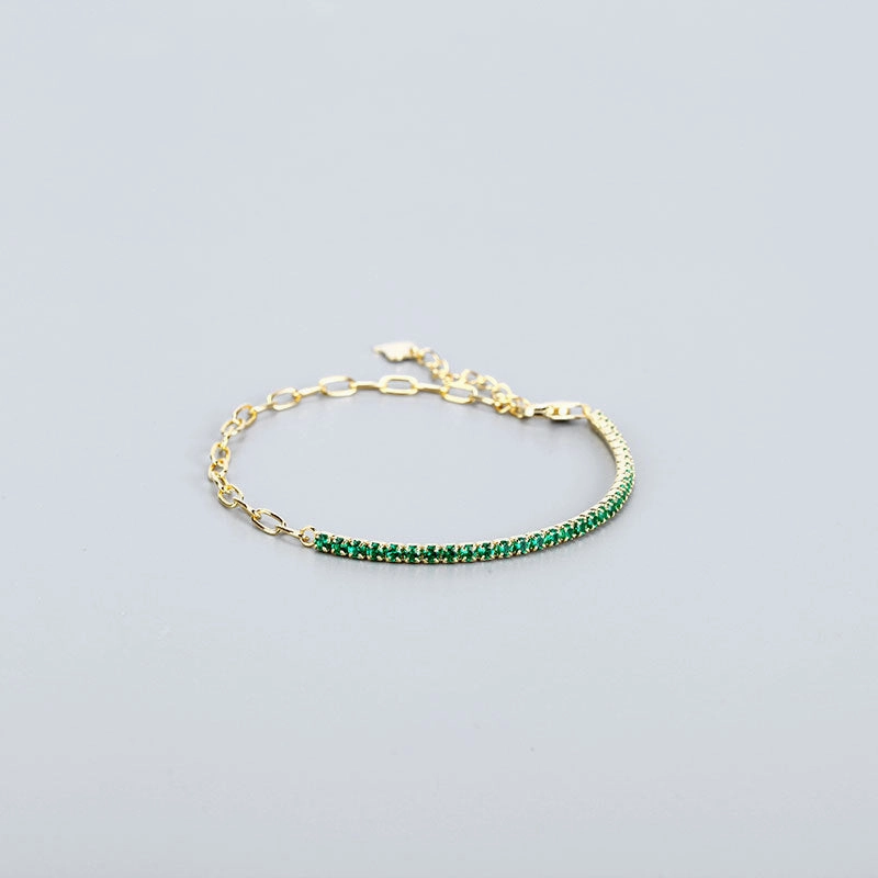 Wholesale 925 Pure Silver Haoshi Spliced Chain Bracelet