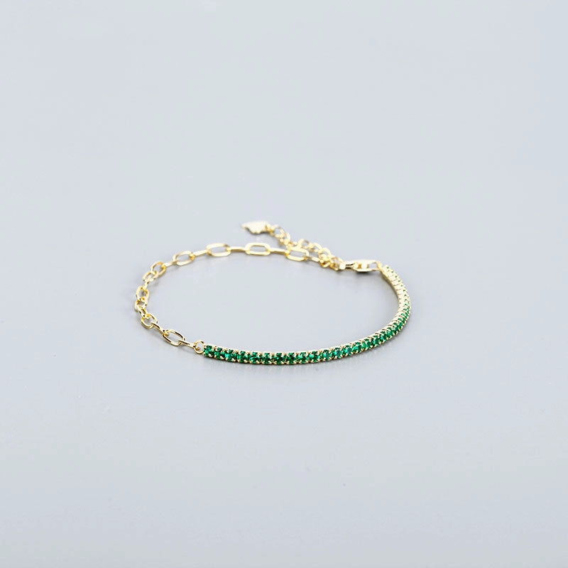 Wholesale 925 Pure Silver Haoshi Spliced Chain Bracelet
