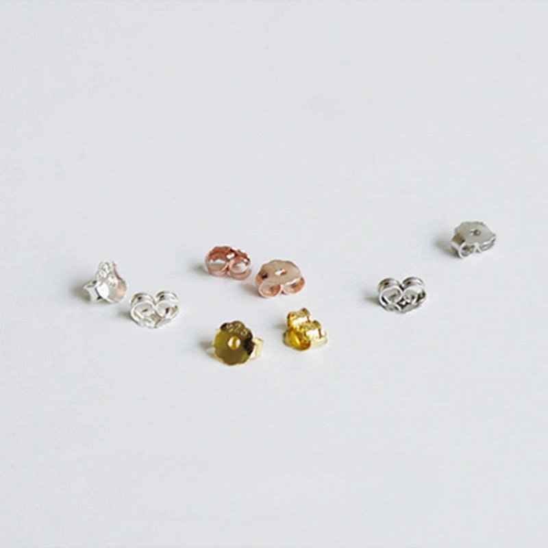 Wholesale 925 Silver Butterfly Earrings with Rear Block