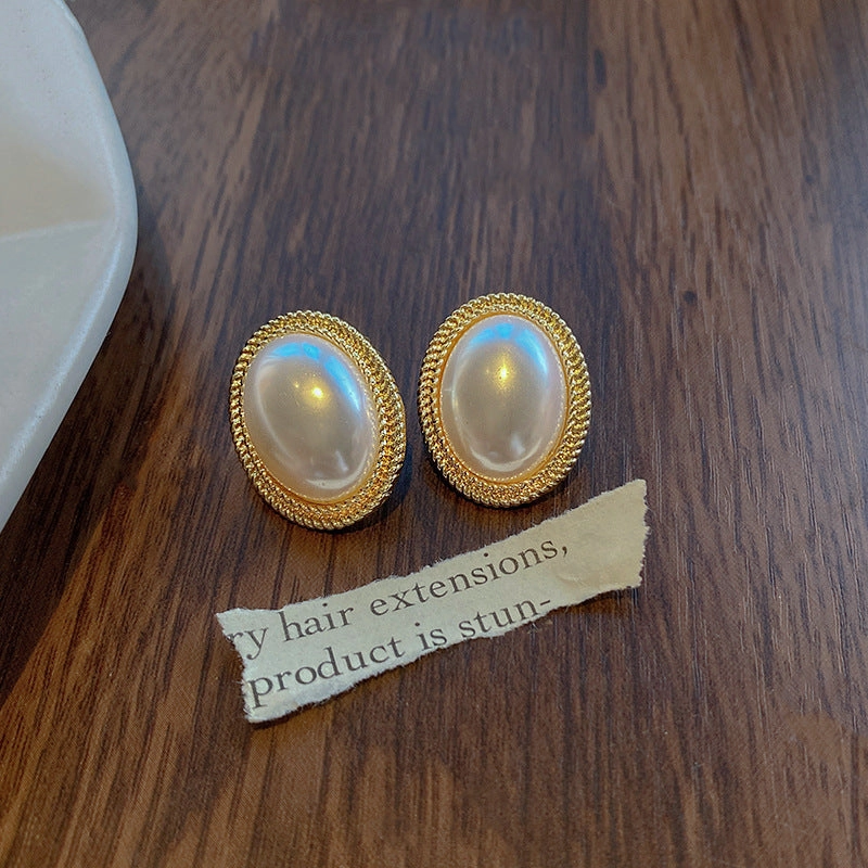 Wholesale 925 silver needle pearl vintage earrings
