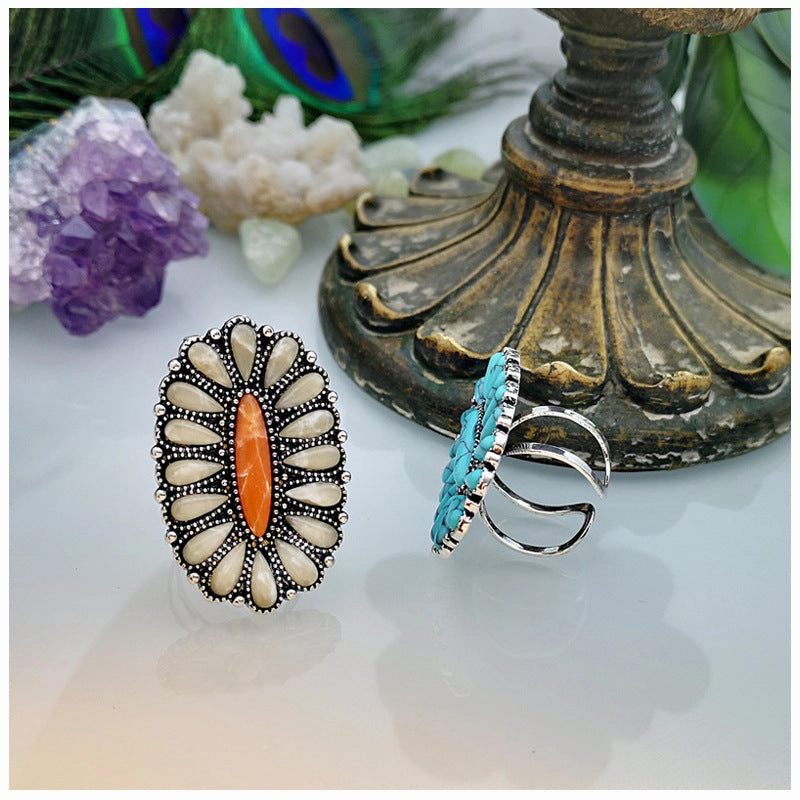 Wholesale 925 Silver Plated Turquoise Ring