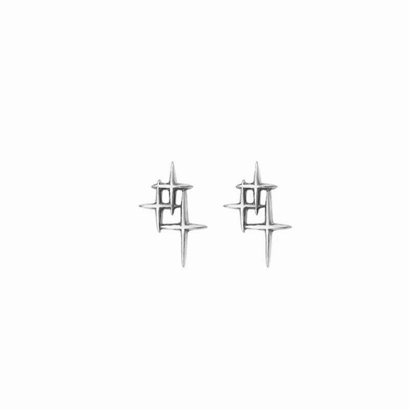 Wholesale 925 Silver Retro Star Earrings