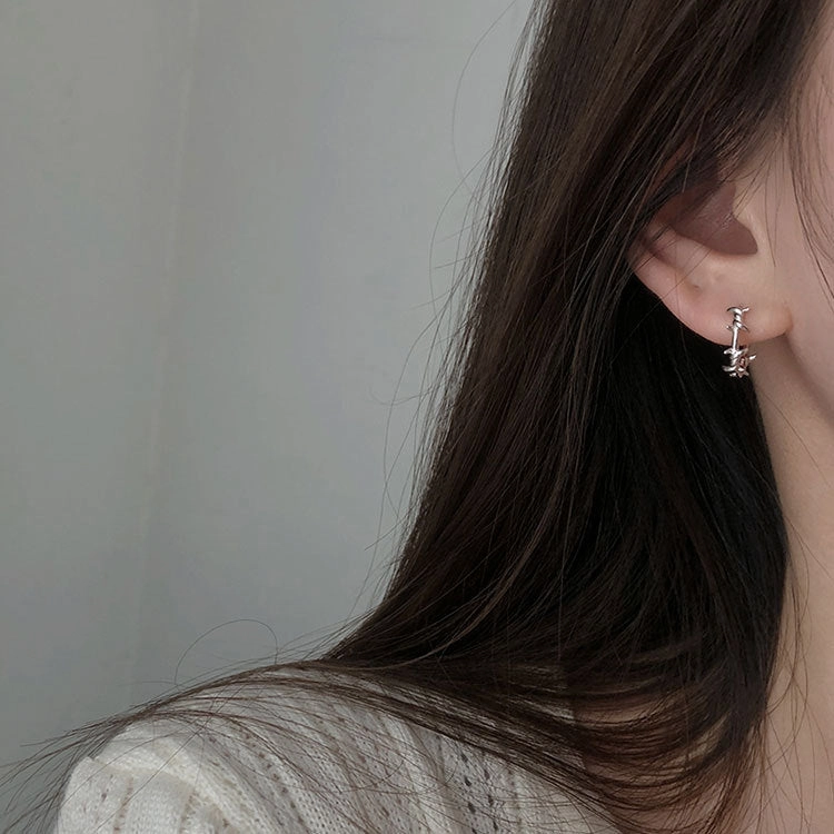 Wholesale 925 Silver Thorn Earrings