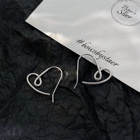 Wholesale 925 Sterling Silver Heart Earrings