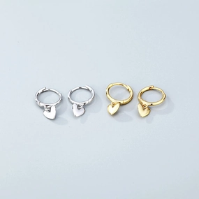 Wholesale 925 Sterling Silver Heart-shaped Earrings