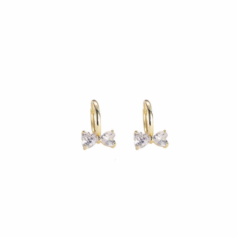 Wholesale 925 Sterling Silver Heart-shaped Zircon Earrings