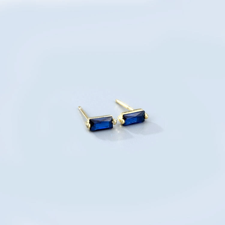 Wholesale 925 Sterling Silver Square Multicolored Zircon Earrings