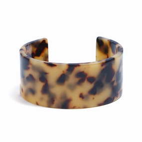 Wholesale Acetate sheet leopard print open acrylic bracelet