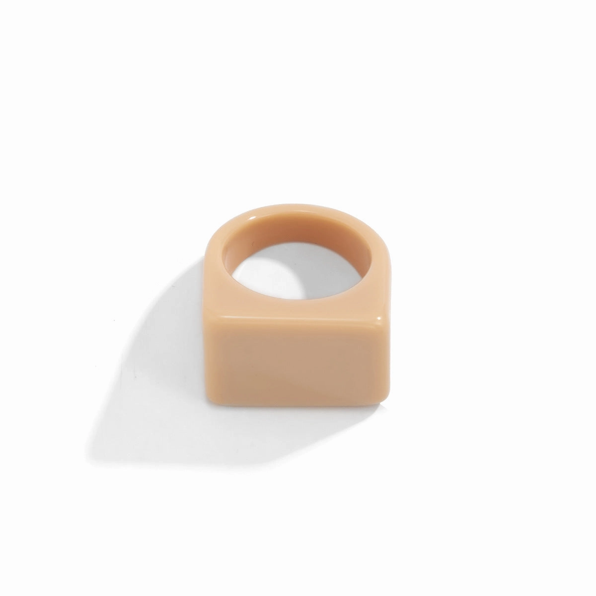 Wholesale Acrylic Geometric Colorful Square Broad Brim Ring