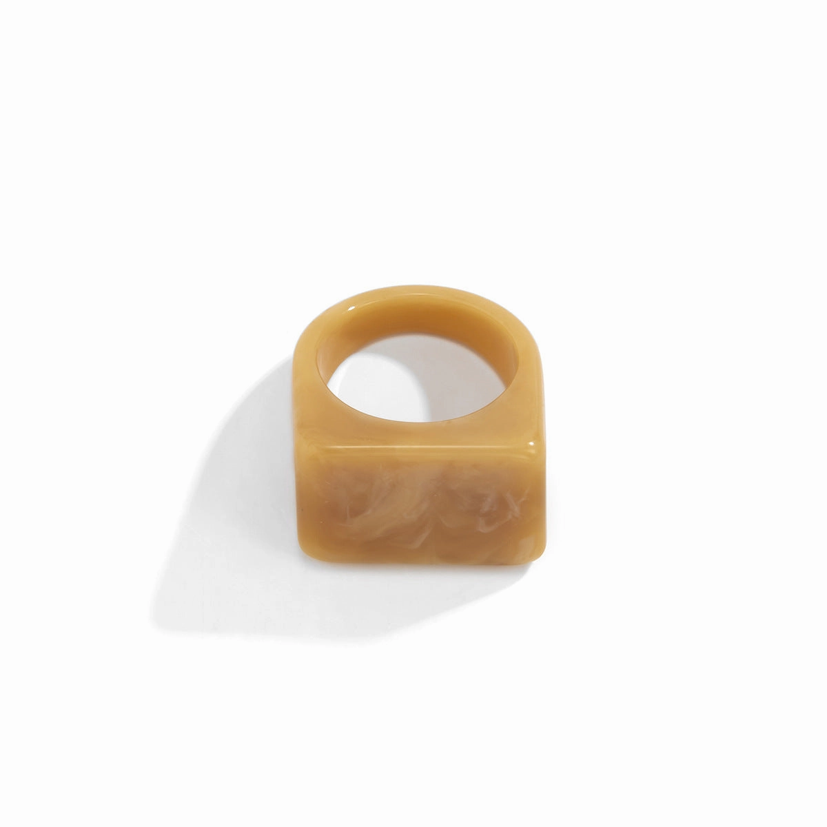Wholesale Acrylic Geometric Colorful Square Broad Brim Ring