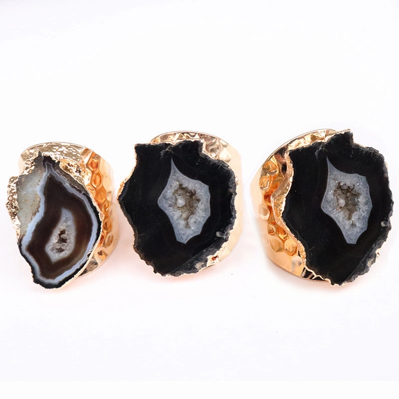 Wholesale Adjustable Natural Agate Ring