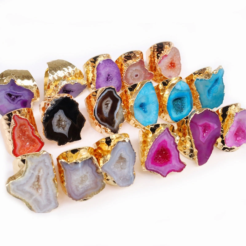 Wholesale Adjustable Natural Agate Ring