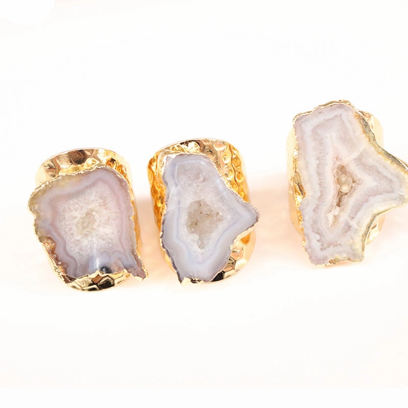 Wholesale Adjustable Natural Agate Ring
