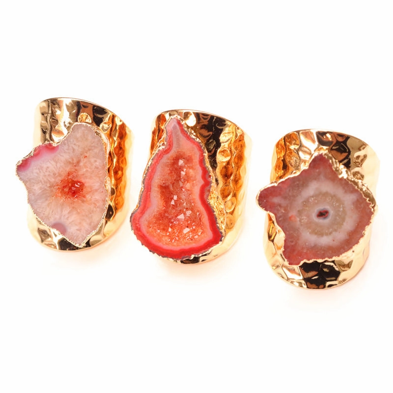 Wholesale Adjustable Natural Agate Ring