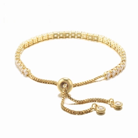 Wholesale Adjustable Pull-out Bracelet Zirconia Bracelet Thickened Plated Real