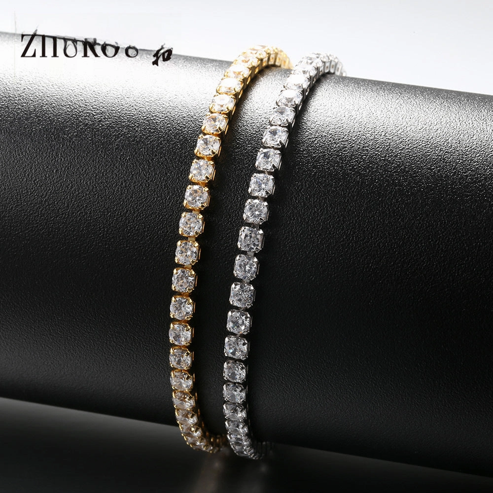 Wholesale Adjustable Pull-out Bracelet Zirconia Bracelet Thickened Plated Real