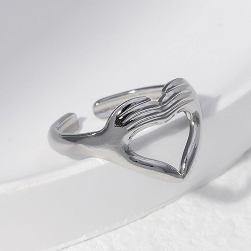 Wholesale Adjustable Titanium Steel Love Ring