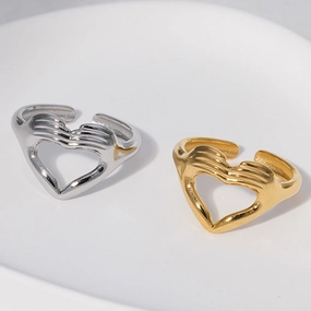 Wholesale Adjustable Titanium Steel Love Ring