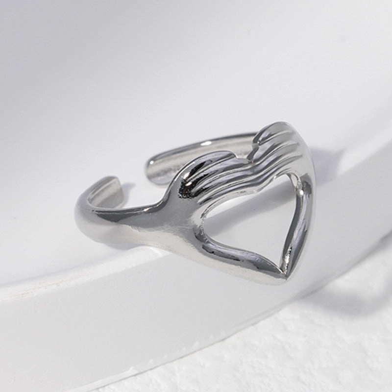 Wholesale Adjustable Titanium Steel Love Ring