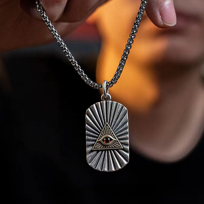 Wholesale All Seeing Eye Pendant Copper Necklaces