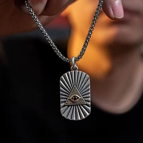 Wholesale All Seeing Eye Pendant Copper Necklaces