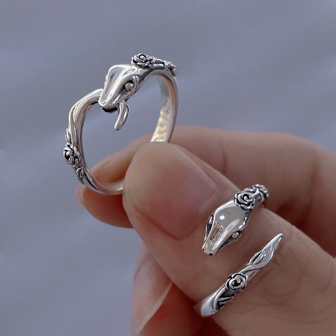 Wholesale Alloy Adjustable Snake Bone Ring