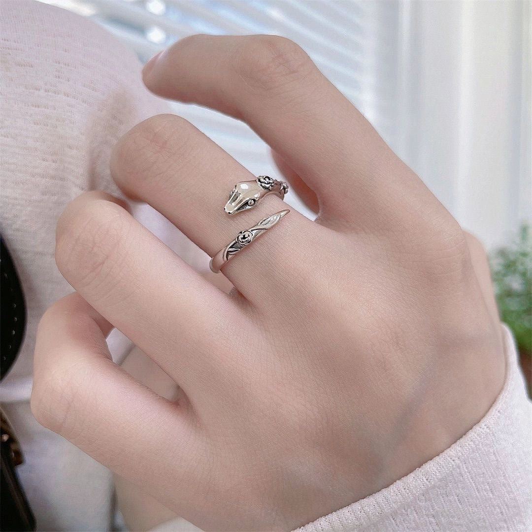 Wholesale Alloy Adjustable Snake Bone Ring