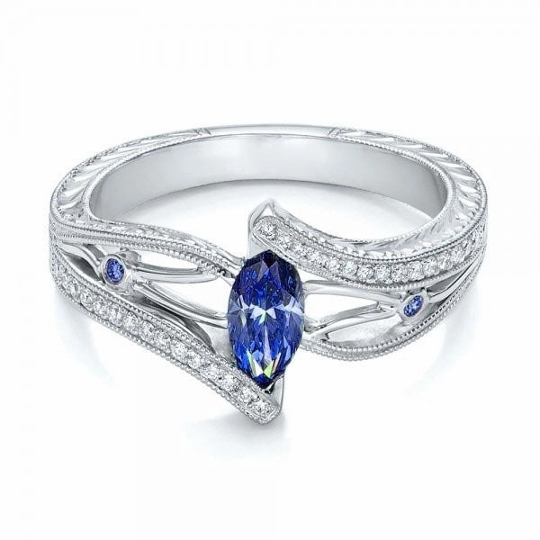 Wholesale Alloy Aquamarine Ring