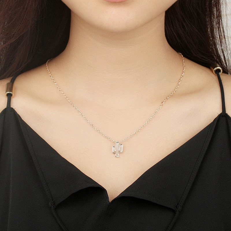 Wholesale Alloy Cactus Necklace
