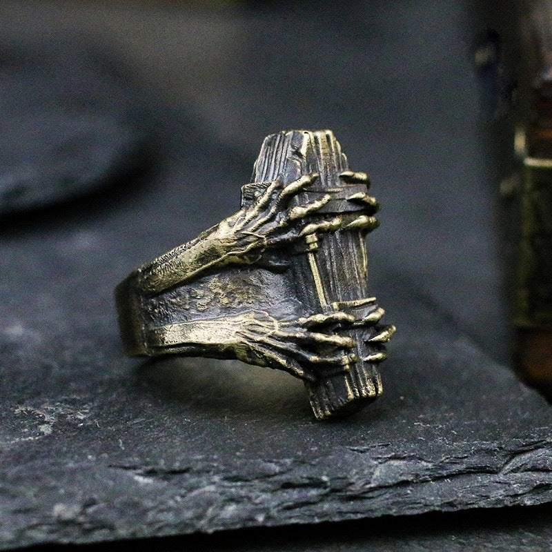 Wholesale Alloy Coffin Ghost Claw Vampire Ring