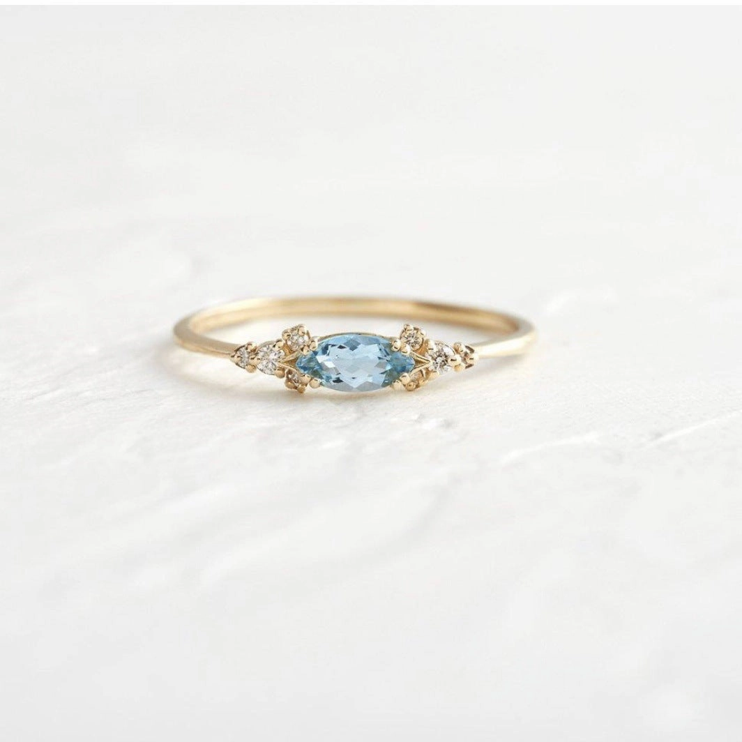 Wholesale Alloy Diamond Set Zircon Flower Ring Set of 4
