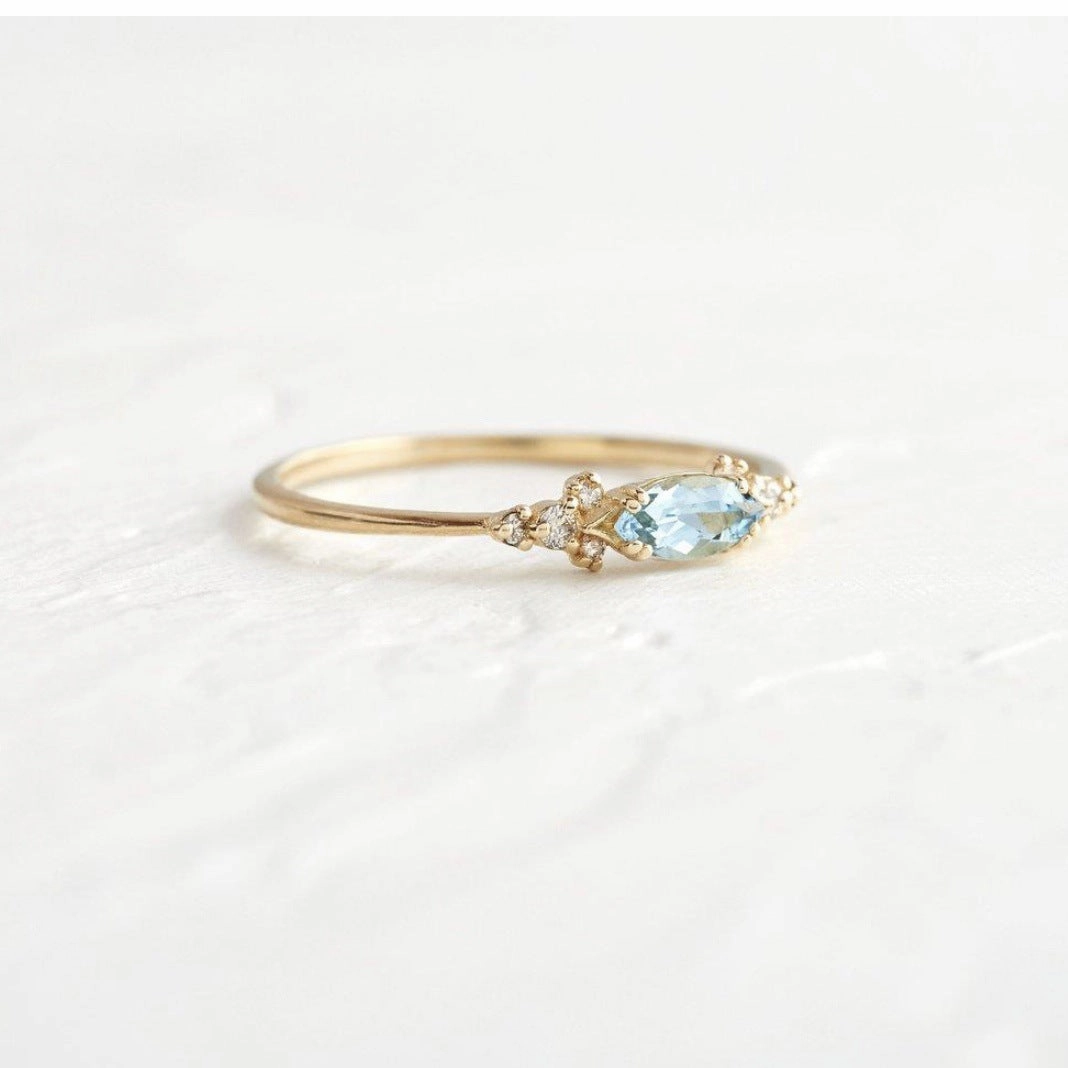 Wholesale Alloy Diamond Set Zircon Flower Ring Set of 4