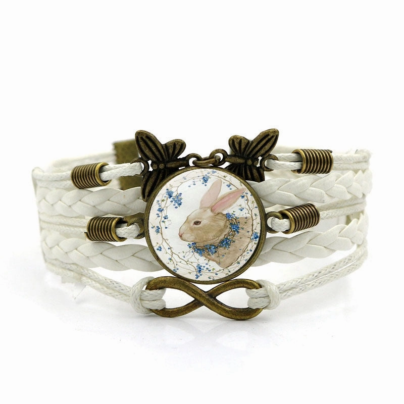 Wholesale Alloy Easter Bunny Butterfly Figure 8 Combination Bracelet