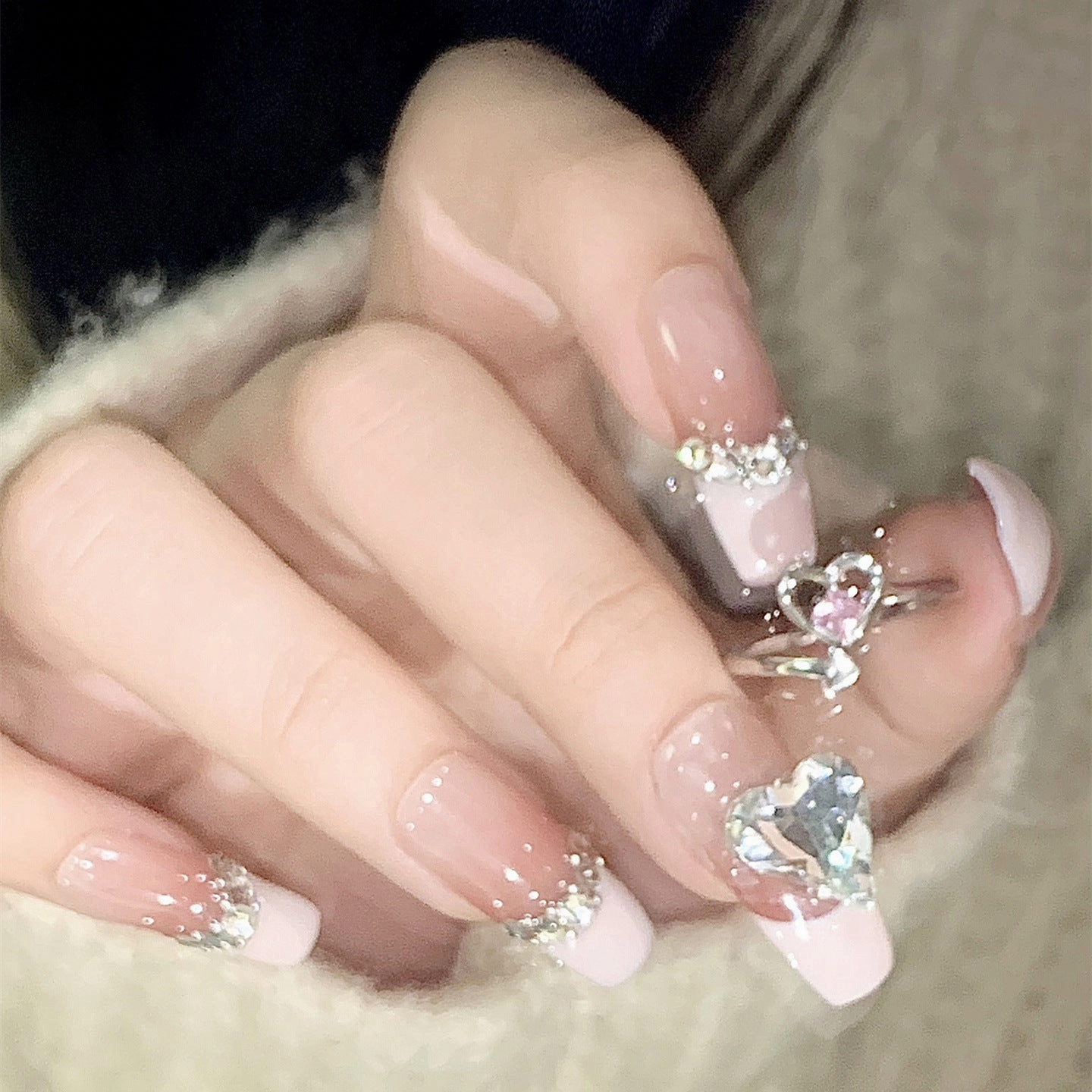 Wholesale Alloy Heart Korean Style Adjustable Ring