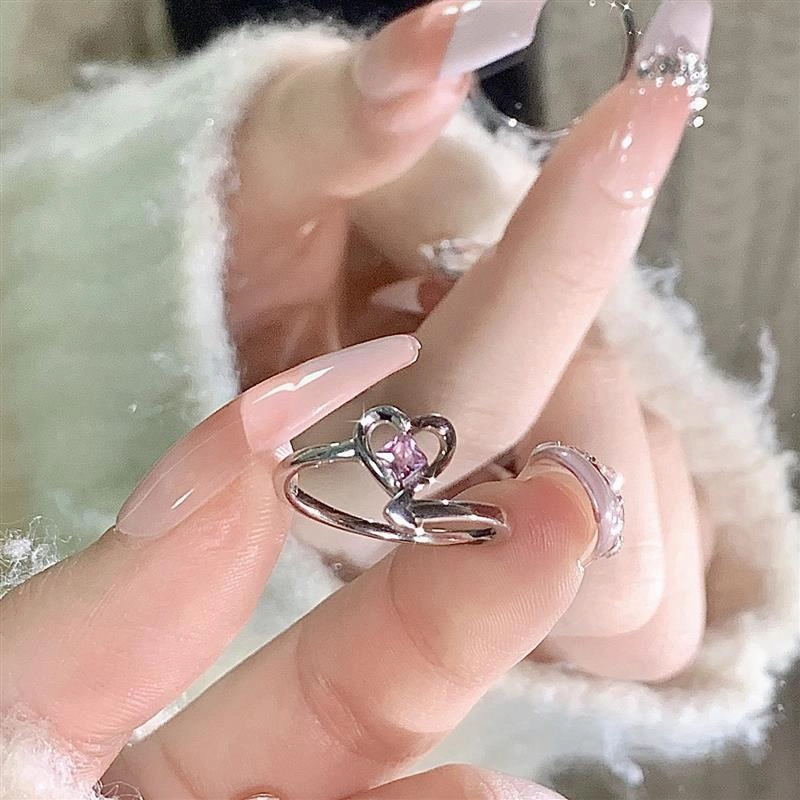 Wholesale Alloy Heart Korean Style Adjustable Ring