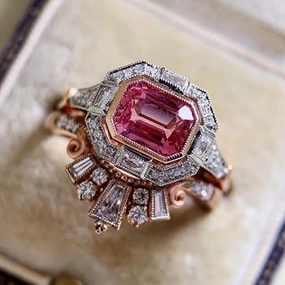 Wholesale Alloy Inlaid Zircon Ring