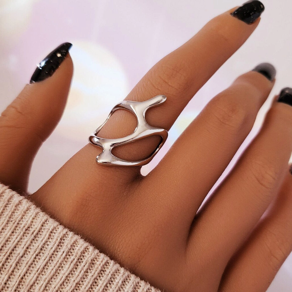 Wholesale Alloy Irregular Branch Hollow Open Ring