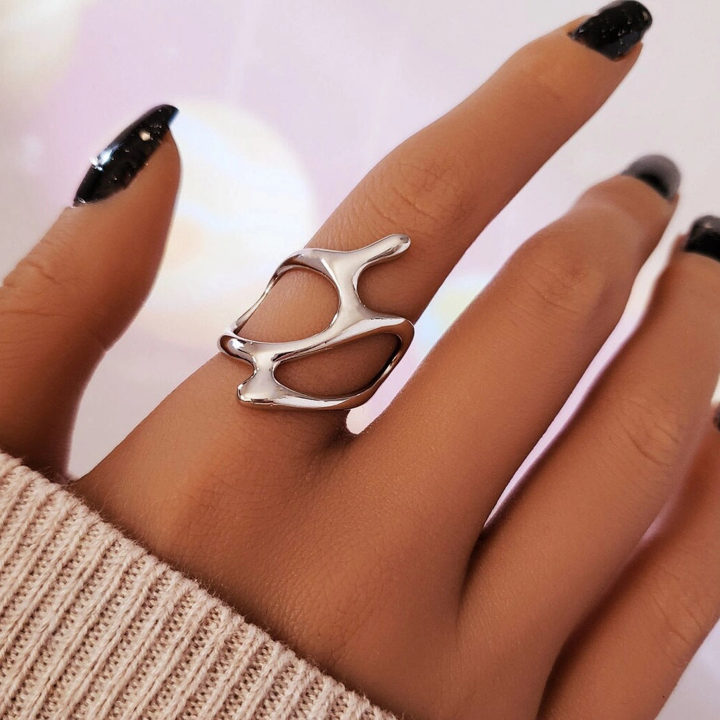Wholesale Alloy Irregular Branch Hollow Open Ring